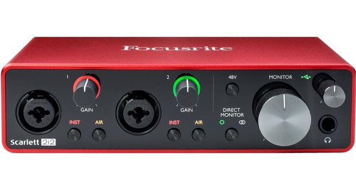 Placa De Audio Focusrite 2i2 Scarlett Interface 3 Generacion