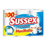 Rollo Cocina Sussex Premium Maxirollo 3 Unid 100 Paños C/u
