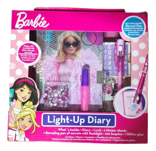 Set Barbie Crea Tu Propio Diario Libreta Pluma Reveladora