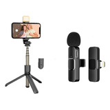 Tripode Palo Selfie Bluetooth + Microfono Inalambrico iPhone