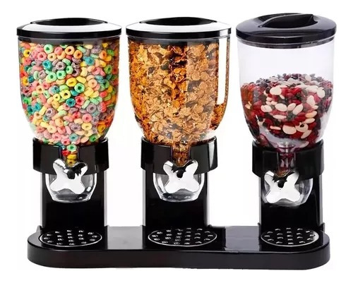 Dispensador Hermético De Cereales A Granel Triple Hogar