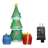 Inflable Navideño Con Luz Led Arbol De Navidad 1.8m Decorar