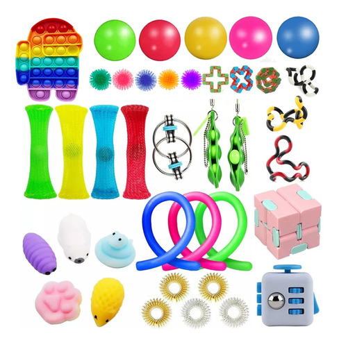 Set De Juguetes Sensoriales Pop Kit, 39 Piezas