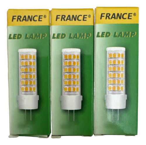 Lampara Led Bipin 12v 7w G6 Luz Fria France X 6 Unidades