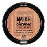 Iluminador Maybelline New York Master Chrome By Face Studio Tono Del Iluminador Molten Gold