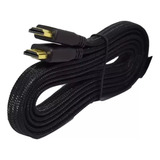 Cable Hdmi 5 Metros Mallado,marca Obsidian, Puntas Doradas.