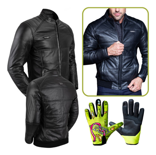 Jaqueta Masculina Preta Motoclista Original Texx Cyberdog