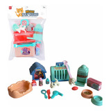 Set Juguete Mini Pet Shop Tienda De Peluquería Mascotas