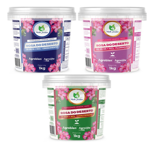 3kg Agrocote Agroblen Adubo Rosa Do Deserto Tipo Osmocote 