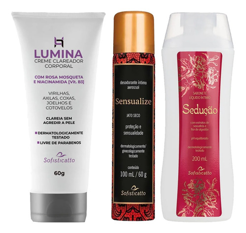 Kit Clareador Lumina Virillha E Axilas Sabonete E Deso