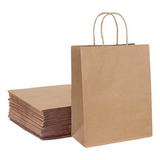 Bolsas Papel Kraft Ecologicas 30 X 41 X 12 Cm 25 Unds