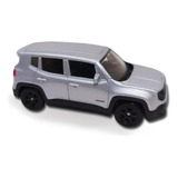 Miniatura Carro Carrinho Jeep Renegade 1:64 California Toys Cor Prata