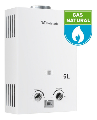 Boiler De Paso Calentador Agua Gas Natural 1 Servicios 6 L Color Blanco Tipo De Gas Gn