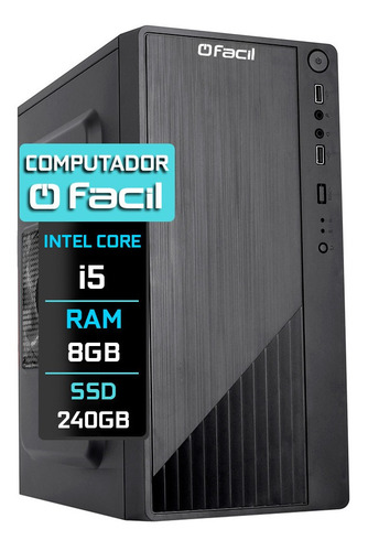 Computador Fácil H61 Intel I5 2400s 8gb Ssd 240gb