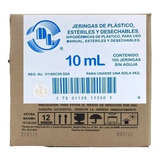 Caja De Jeringas 10ml Sin Aguja Dl C/100 Capacidad En Volumen 10 Ml