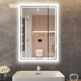 N-hocezyg Espejo De Baño Led De 36 X 28 Pulgadas Con Luz D.