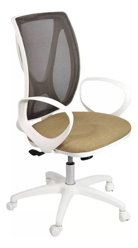 Silla Escritorio Indar Alma Blanca Mesh Con Bzo/regulable