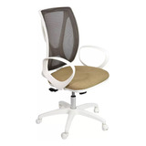 Silla Escritorio Indar Alma Blanca Mesh Con Bzo/regulable