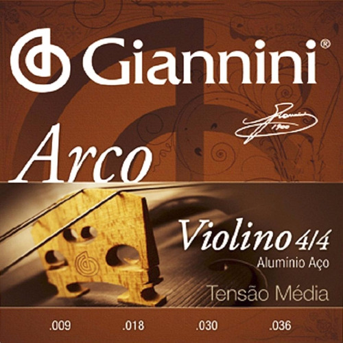Encordoamento Para Violino Giannini 4/4 - Geavva