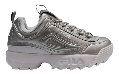 Tenis Fila Disruptor Il Premium Color Plata/blanco (040-662)