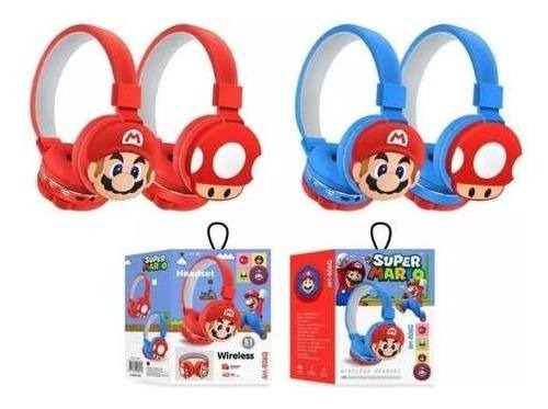 Audífono Mario Bros Inalámbricos Bluetooth Ah-806 Micrófono