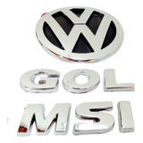 Insignia Emblema Vw Gol Trend Msi + Escudo Porton Ver Medida
