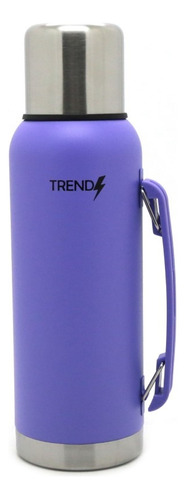 Termo 1 Litro Acero Inoxidable Trendy + Vaso Frio Calor New Color Violeta