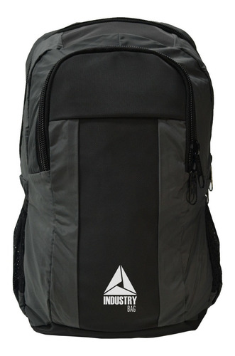 Morral Ejecutiva Industry Bag Laptop L300 Color Gris Diseño Liso 21l