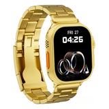 Relogio Smart Watch Feminino Ultra Gold Mini Metal + Brinde