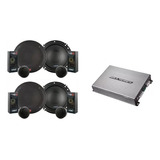 Set De Medios Cerwin Vega Xed650c+amplificador 