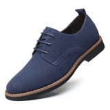 Zapatos Oxford Casual De Cuero De Ante Para Hombre