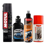 Kit Limpieza Motos 4 Productos Mantenimiento