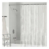 Cortina Box Banheiro Transparente Pvc 1,38x2,00m +presilhas 