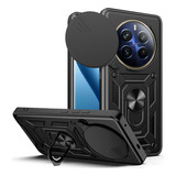 For Realme 12 Pro+ 5g Slide Lens Cover Hard Stand Back Case