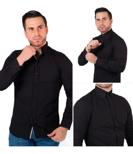 Camisa Para Hombre De Vestir Fashion Slim Fit