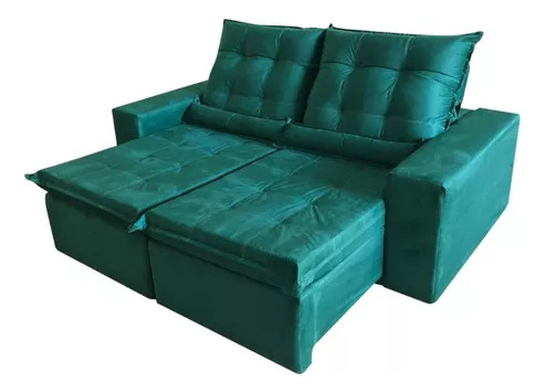 Sofa Retratil Sued Cinza 2,30 M Valentim Estofados