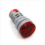 Voltímetro Digital 22mm 90 A 500v Ac Luz Color Rojo