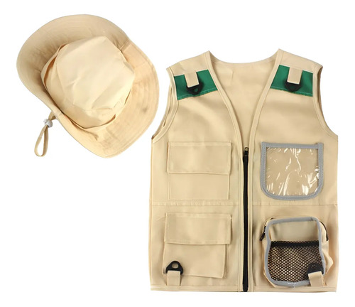 Kit De Explorador Al Aire Libre, Chaleco Y Sombrero