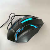 Mouse Gamer Gaming Seisa Usb C/cable Luz Led Hd Color Negro
