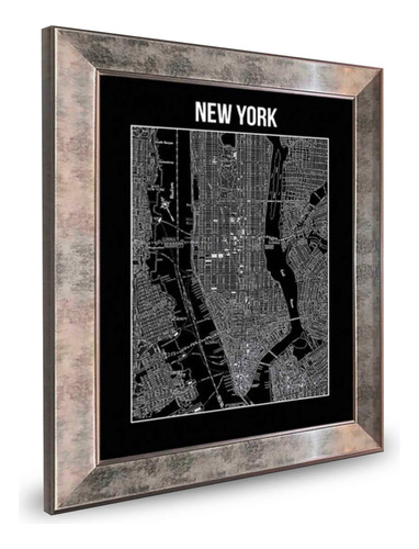 Cuadro Deco Premium New York Marco Antique Cuadros Vintage