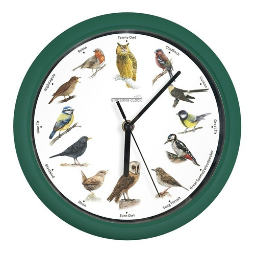 Reloj De Pared Con Sonidos Reales De Aves Starlyf Birdsong