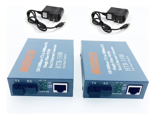 1 Pair 20 Km A/b Giga Fiber Optic Media Converter 100 Mbps