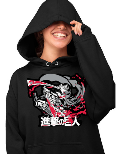 Sudadera Negra Levi Ackerman Ataquea Los Titanes-01