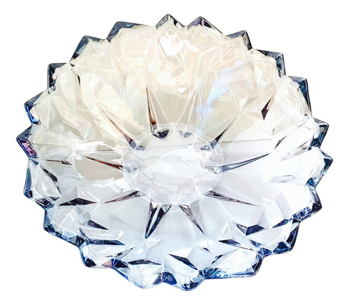 Centro De Mesa Diamond Azul Claro Vidro Grosso 33cm