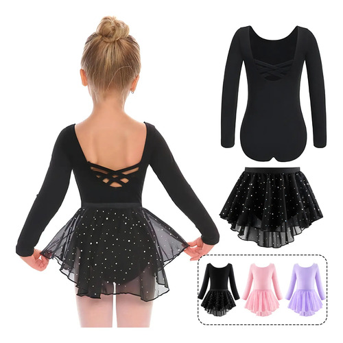 Leotardos De Ballet Para Niña Traje De Baile Con Falda Corta | MercadoLibre