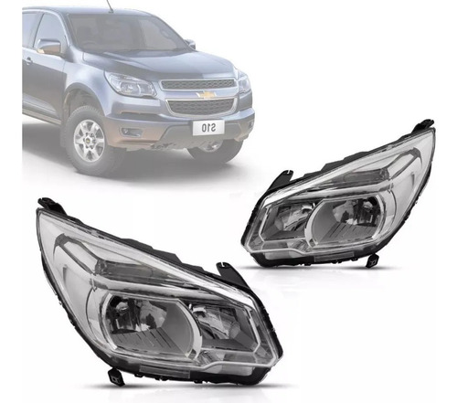 Farol Chevrolet S10 Lt 2012 2013 2014 2015 Sem Projetor 