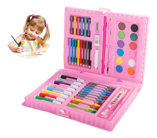 Set Arte 68 Pcs Maleta Lapices De Colores Lapiz Para Pintar