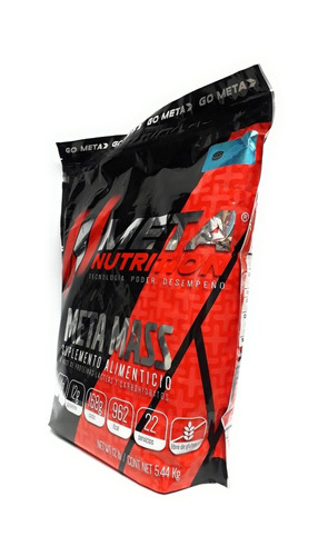 Suplemento En Polvo Meta Nutrition  Meta Mass Proteínas Sabor Cookies & Cream En Bolsa De 5.44kg