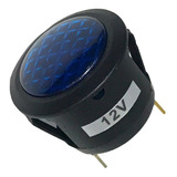 5 Unidades Led Indicador Testigo 12v Redondo 20mm Azul