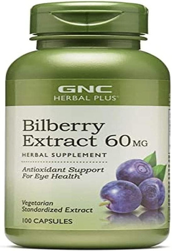 Gnc I Herbal Plus I Bilberry Extract & Lutein I 60 Capsules